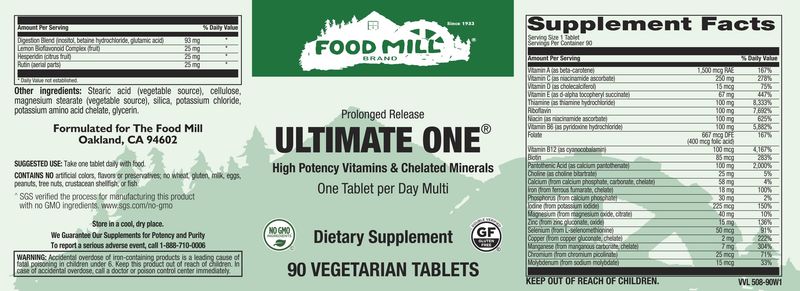 The Food Mill , Ultimate One Pr Veg Tabs
