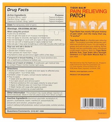 Tiger Balm , Tiger Balm Pain Relieving Patch - 5Ct