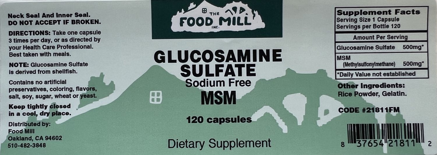 The Food Mill , The Food Mill Glucosamine Sulfate + Msm 1000Mg