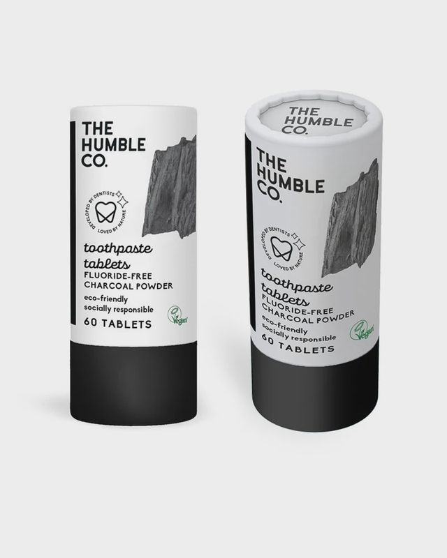 The Humble Co , Toothpastetablest Fluoride - Free Charcoal Powder The Humble Co , Toothpastetablest Fluoride - Free Charcoal Powder