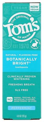 Tom's Of Maine, Botanically Bright Peppermint Toothpaste Tom's Of Maine, Botanically Bright Peppermint Toothpaste