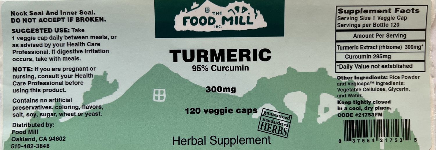 The Food Mill , The Food Mill Tumeric - 300Mg