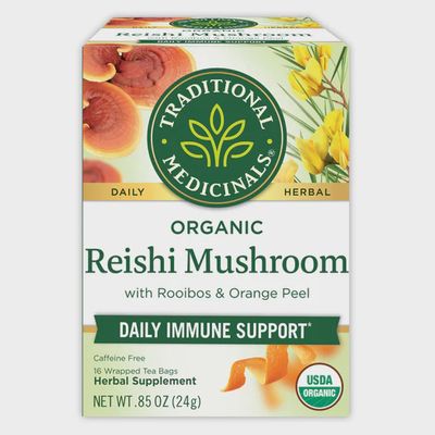 TRADITIONAL MEDICINALS , Reishi Mushroom with Rooibos & Orange Peel Tea