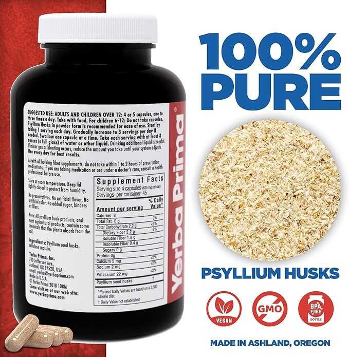 Yerba Prima , Psyllium Husks Veg Caps