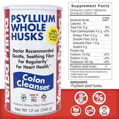 Yerba Prima , Psyllium Whole Husks, Colon Cleanser