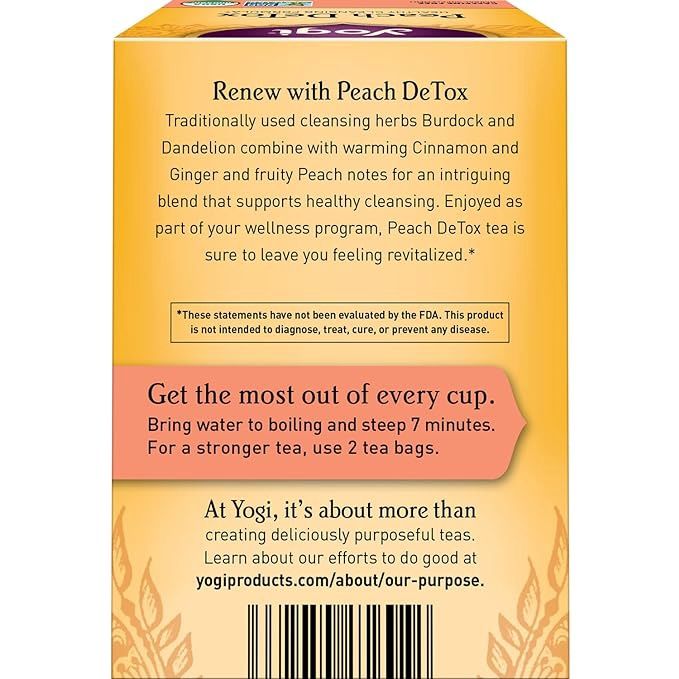 YOGI TEA , Peach DeTox