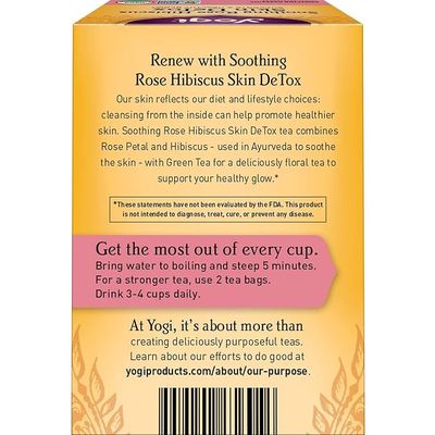 YOGI TEA , Soothing Rose Hibiscus Skin DeTox Tea