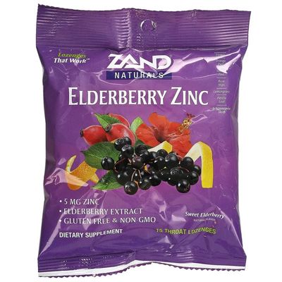Zand, Elderberry Zinc - 15 Lozenges Zand, Elderberry Zinc - 15 Lozenges