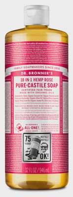 Dr Bronner , Rose - Pure-Castile Liquid Soap Dr Bronner , Rose - Pure-Castile Liquid Soap