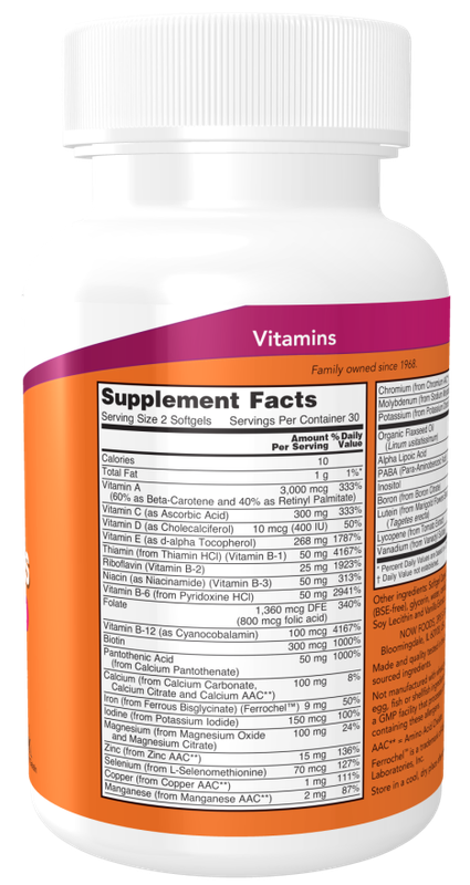 Now, Liquid Multi Softgels 180 Softgels