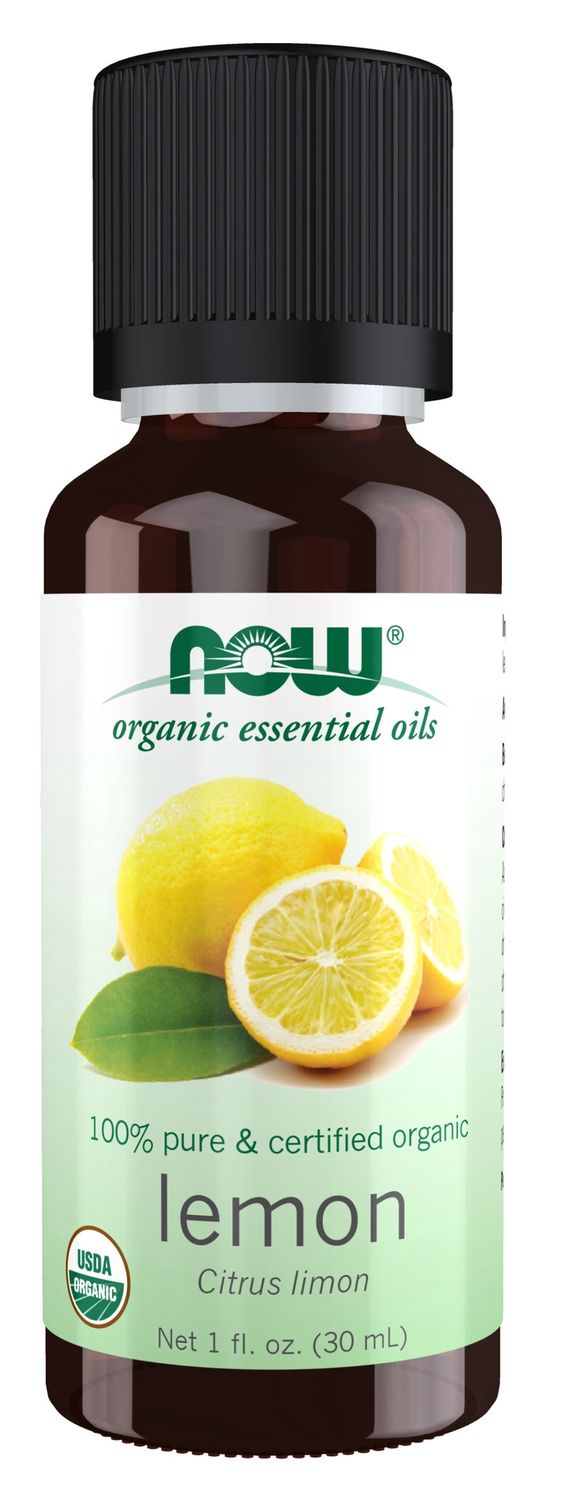 Now Essential Oils , Lemon Oil, Organic - 1 Fl. Oz.
