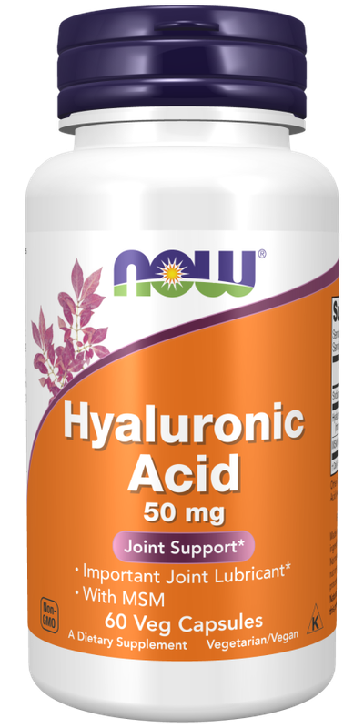 Now Supplements, Hyaluronic Acid 50 Mg 60 Veg Caps Now Supplements, Hyaluronic Acid 50 Mg 60 Veg Caps