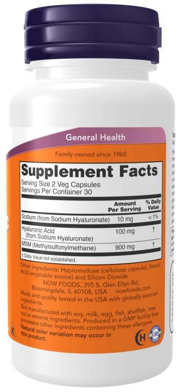Now Supplements, Hyaluronic Acid 50 Mg 60 Veg Caps