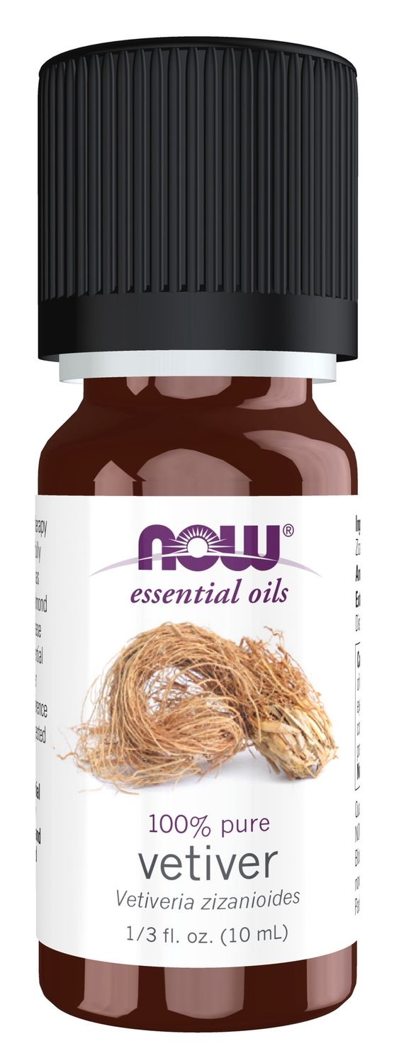 Now Essential Oils , Vetiver Oil - 1/3 Fl. Oz.