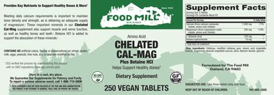The Food Mill , Chelated Cal-Mag Plus Betaine Hcl Veg Tabs
