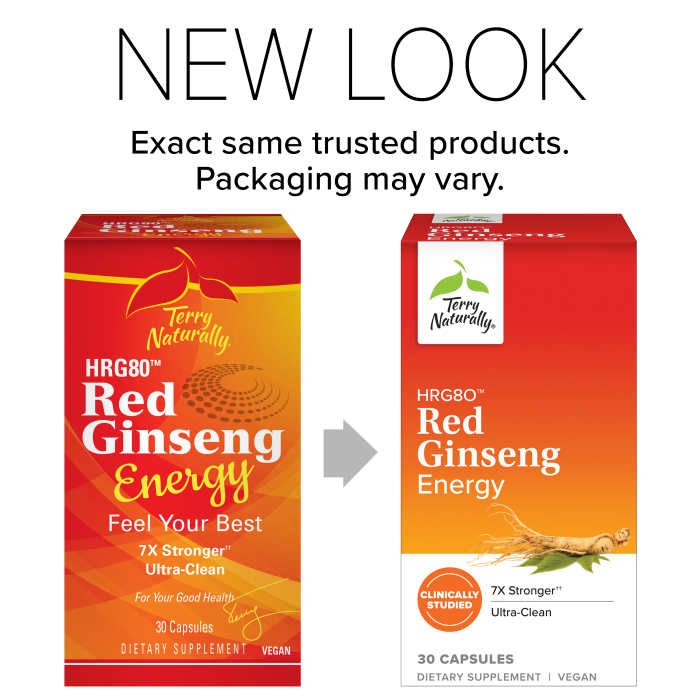 Terry Naturally , Hrg80 Red Ginseng Energy