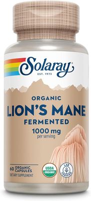 Solaray , Organic Grown Fermented Lion's Mane 60Ct 500Mg Solaray , Organic Grown Fermented Lion's Mane 60Ct 500Mg