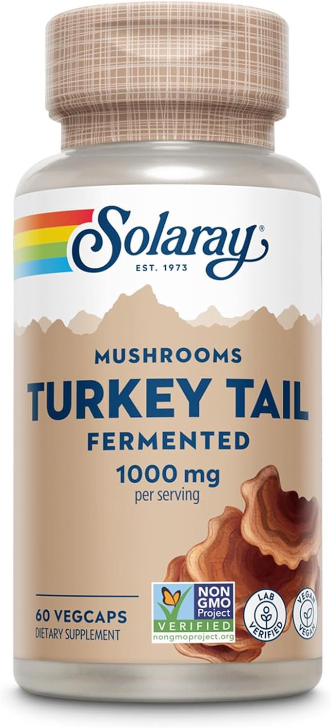 Solaray , Fermented Turkey Tail Mushrooms, 1000 Mg, 60 Vegcaps