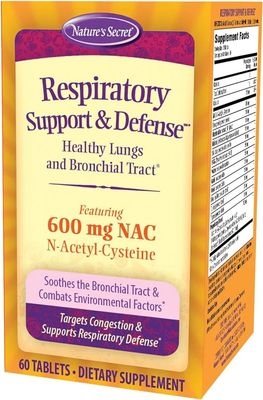 Natures Secret, Respiratory Support & Defense 60 Tabs