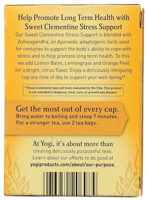 YOGI TEA , Sweet Clementine Stress Support