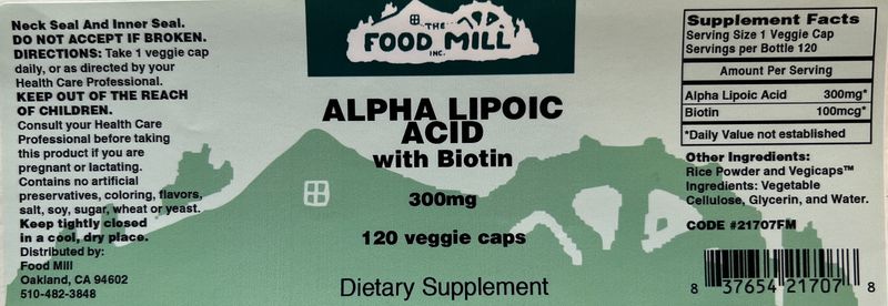 The Food Mill , The Food Mill Alpha Lipoic Acid 300 Mg