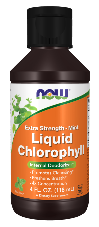 NOW, Extra Strength Mint, Liquid Chlorophyll, 4 oz.