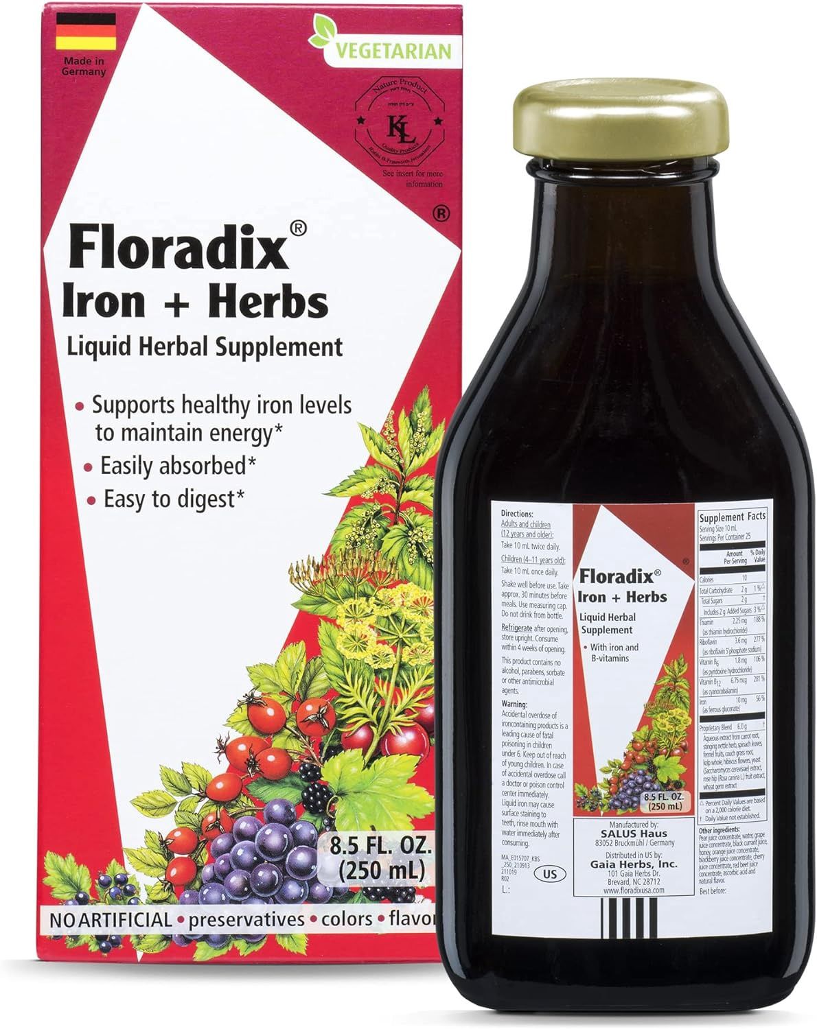 Salus, Floradix Iron + Herbs 17Fl Oz