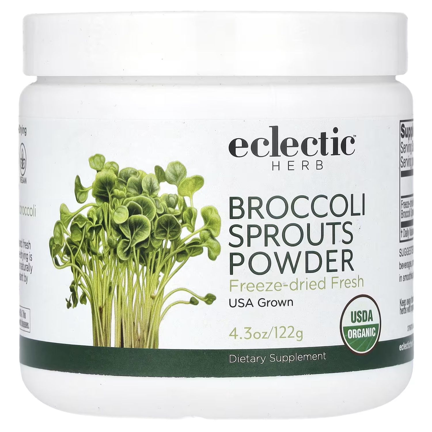 Eclectic, Broccoli Sprouts Powder 4.3Oz