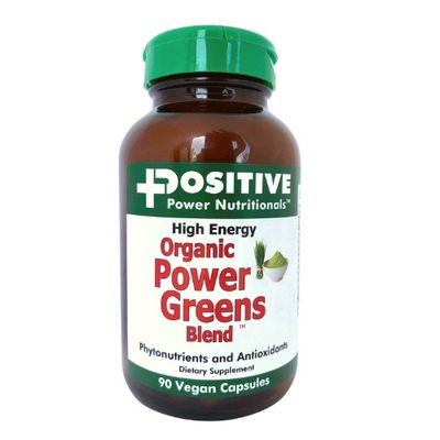 Positive Power Nutritionals, Organic Power Greens Blend, 90 Vegan Caps