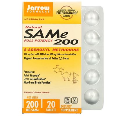 Jarrow, Same 200Mg  Regular Strength 20 Tablets