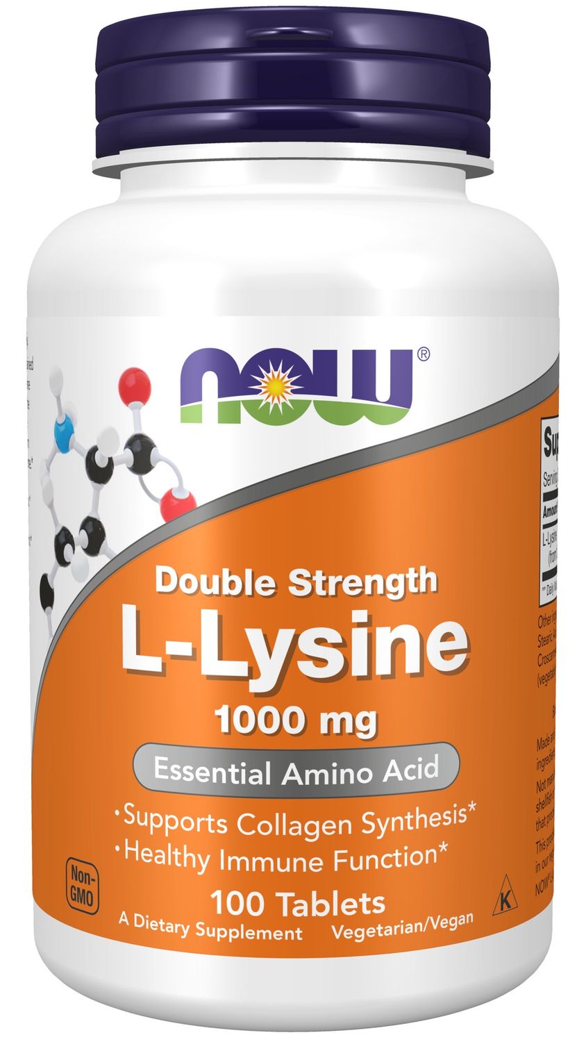 Now Supplements , L-Lysine, Double Strength1000 Mg - Tablets