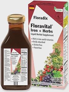 Gaia Herbs. Floradix Floravital Gluten & Yeast Free 8.5 Oz. Gaia Herbs. Floradix Floravital Gluten & Yeast Free 8.5 Oz.