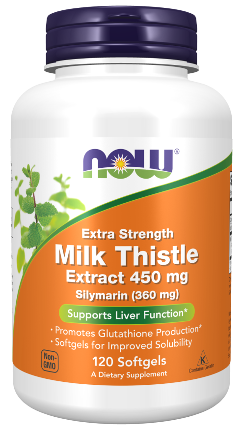 Now, Extra Strength Milk Thistle Extract 450Mg 120 Softgels