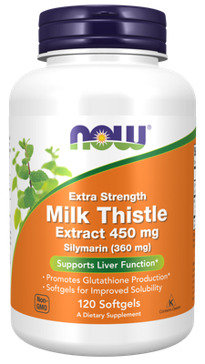 Now, Extra Strength Milk Thistle Extract 450Mg 120 Softgels