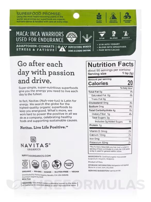 Navitas , Organic Maca Powder - 16 oz