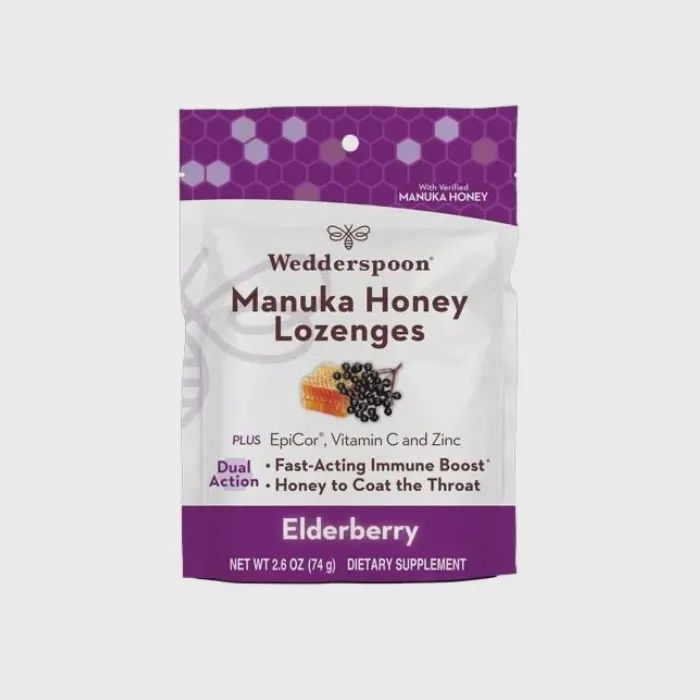 Wedderspoon, Elderberry Manuka Honey Losenges, 18 Ct.