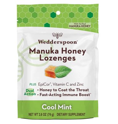 Wedderspoon, Manuka Honey Lozenges Cool Mint 18 Count