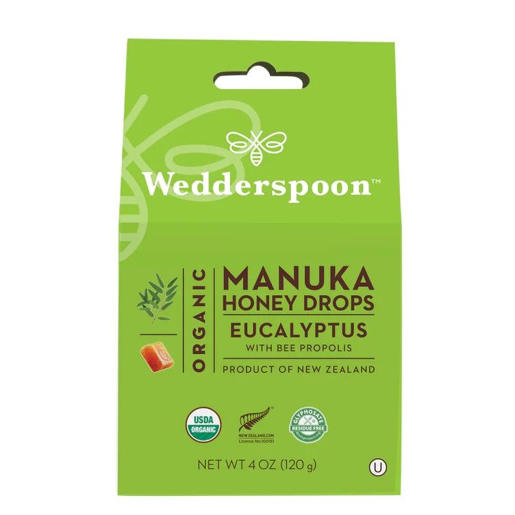 Wedderspoon, Organic Honey Drops Eucalypyus 20 Count