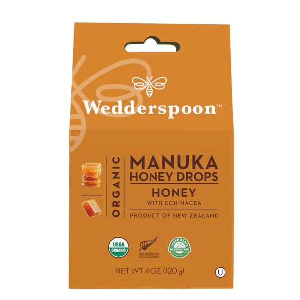 Wedderspoon, Organic Manuka Honey Drops 20 Count