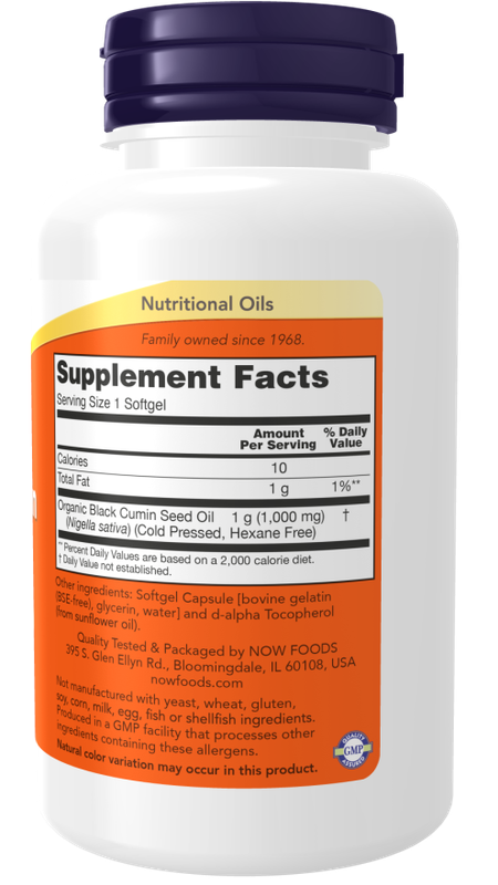 Now, Black Cumin Seed Oil 1,000mg 60 Softgels