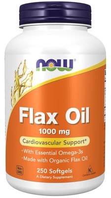 Now Supplements , Flax Oil 1000 Mg - 250 Softgels