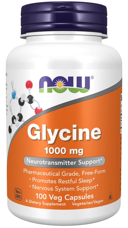 Now Supplements , Glycine, 1,000 Mg - 100Veg Caps Now Supplements , Glycine, 1,000 Mg - 100Veg Caps