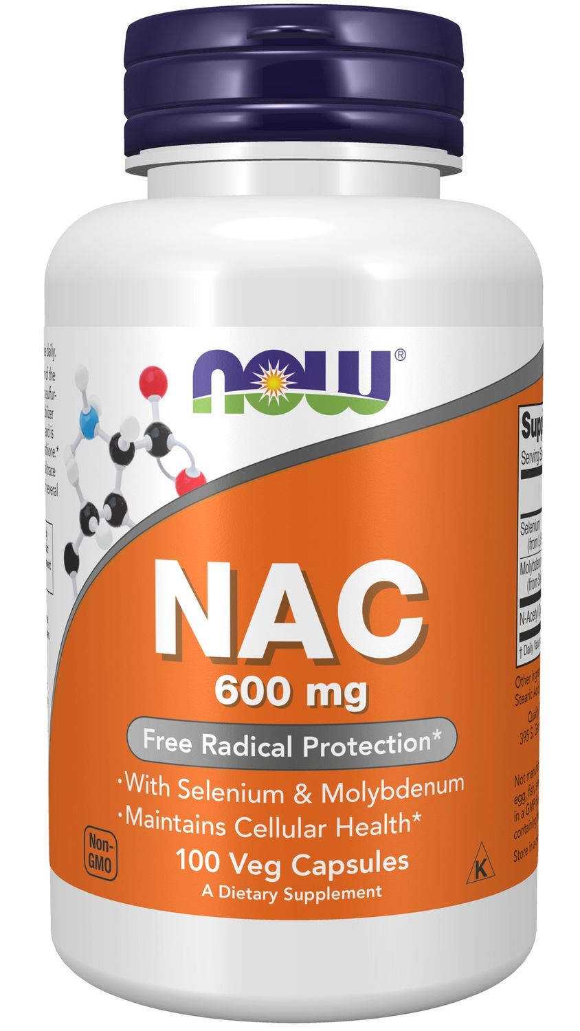 NOW Supplements , NAC 600 mg - Veg Capsules