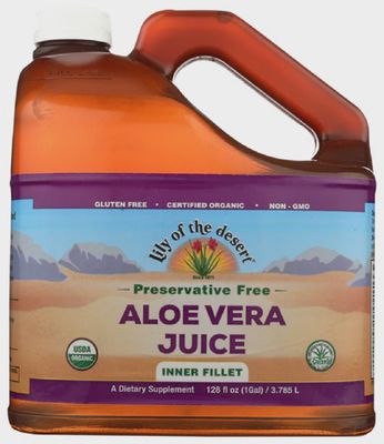 Lily Of The Desert , Organic Aloe Vera Juice Inner Fillet Preservative Free
