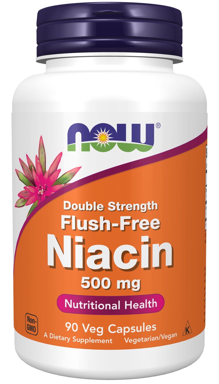Now Supplements , Niacin 500 Mg, Double Strength Flush-Free - Veg Capsules