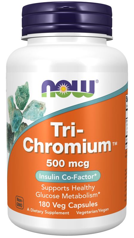 Now Supplements , Tri-Chromium 500 Mcg With Cinnamon - Veg Capsules