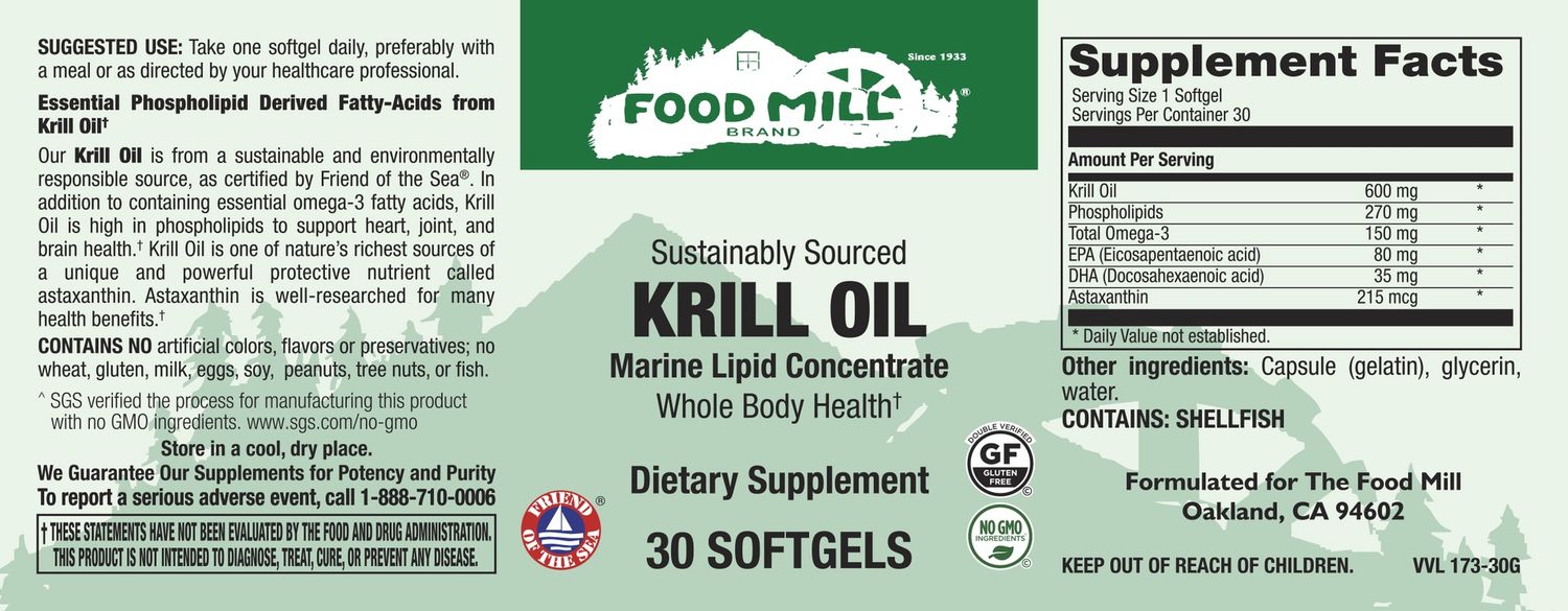 The Food Mill , Krill Oil Softgels