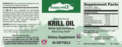 The Food Mill , Krill Oil Softgels