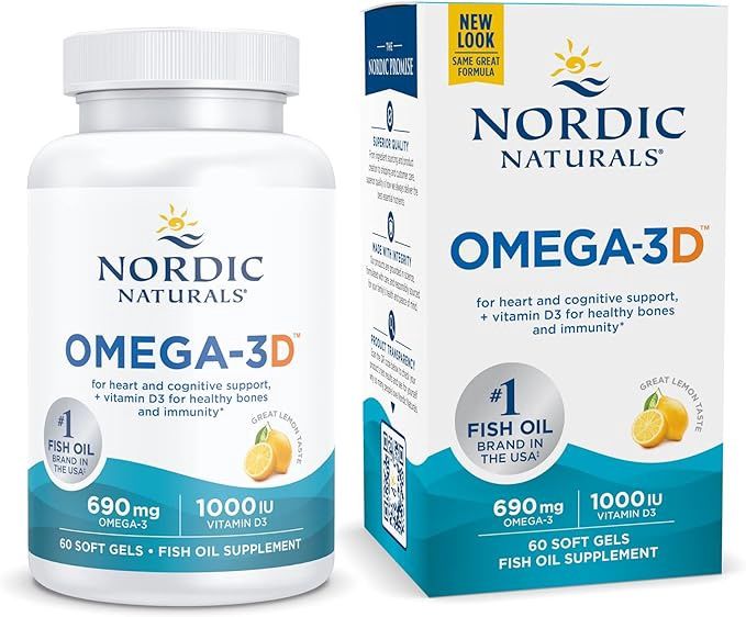Nordic Naturals, Omega-3D, 60 Softgels