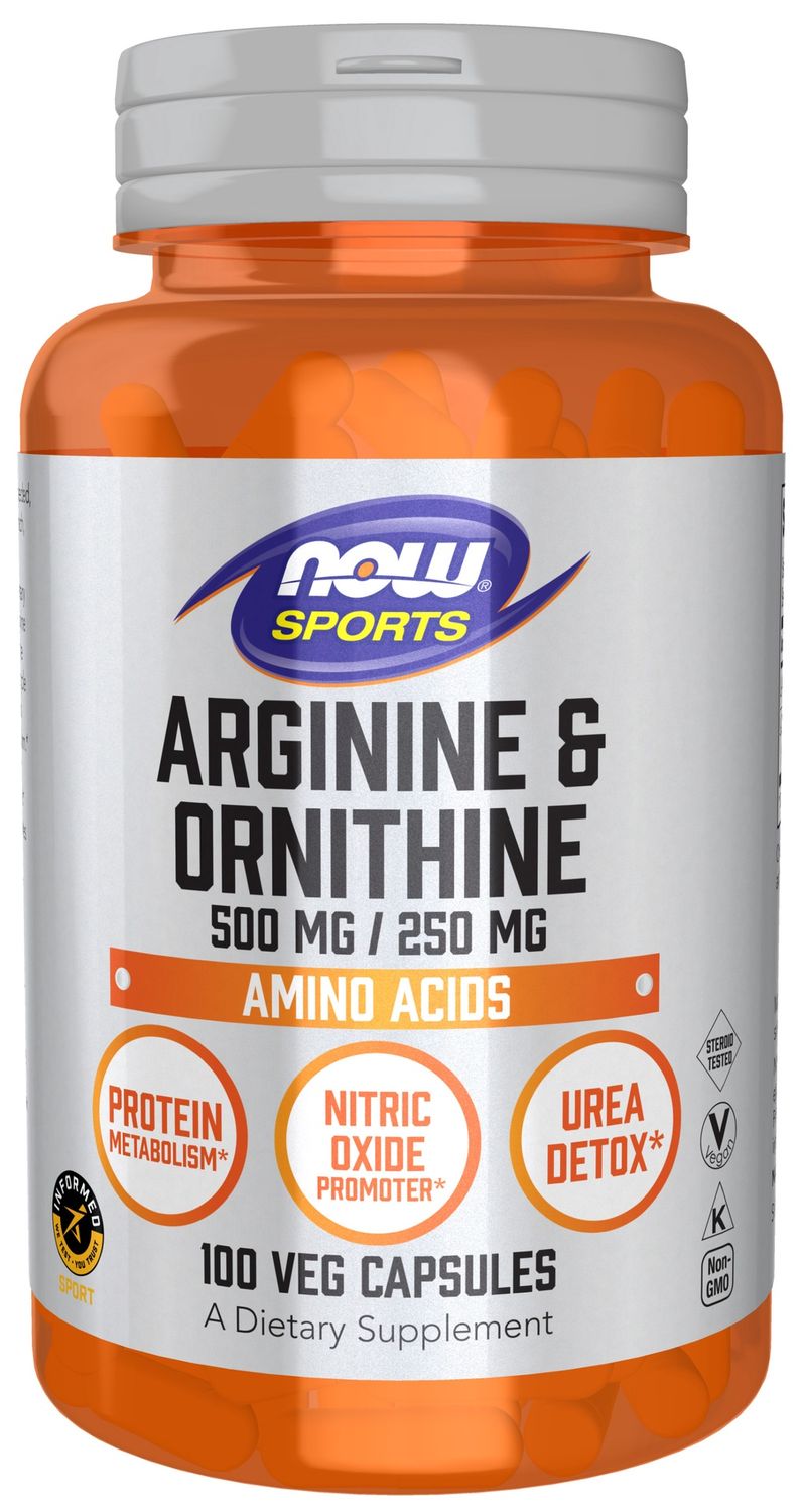 Now Sports , Arginine & Ornithine 500 Mg / 250 Mg